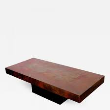 When purchasing a coffee table, why not go with copper? Exceptional Huge And Very Rare Copper Coffee Table By Bernhard Rohne