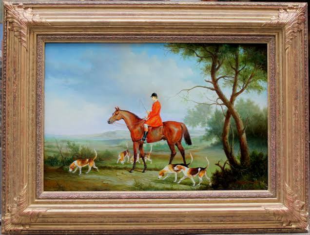 Fox Hunt Scene by Benjamin Lander (British 20th cent.) For Sale