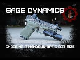 choosing a handgun optic dot size