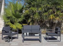 salon de jardin en aluminium avec fauteuil et table basse meubles de jardin design salon de jardin salon d exterieur