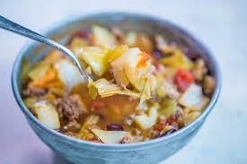 I made this recipe and added fresh ginger and fresh turnip greens. One Pot Hamburger Cabbage Soup