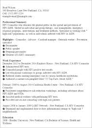 Hiv Counselor Resume Template Best Design Tips Myperfectresume