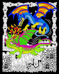 638 x 800 jpeg 172. Dueling Dragons Fuzzy Velvet Coloring Poster 16x20 Inches Walmart Com Walmart Com