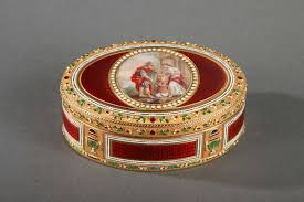 Gold And Enamel Snuffbox Br Late 18th Century Swiss Work Antique Boxes Enamel Decoupage Box