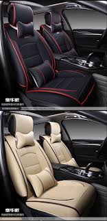 Visit To Buy For Benz Mercedes W203 W204 W211 Ml300 Red Black Waterproof Soft Pu Leather Car Seat Cover Brand Front And Rear Full Seat Covers Assentos De Carro
