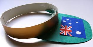 Sunvisor craft template / what is a no headache su. Australia Day Sun Visor For Kids To Make