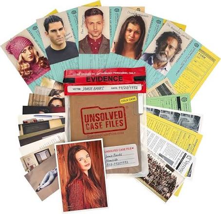 Amazon.com: Unsolved Case Files | Banks, Jamie - Cold Case Murder Mystery  Game | Can You Solve The Crime? : Toys & Games