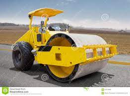 Maquina Do Compressor Do Rolo Na Estrada Foto De Stock Imagem De Equipamento Potencia 67073968