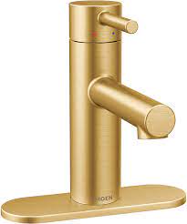 Buy it for looks, buy it for life.®. Amazon Com Moen 6190bg Align One Handle Modern Bathroom Faucet With Drain Assembly And Optional Deckplate Brushed Gold Home Improvement
