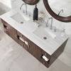 Choose from a variety of unique colors and finishes, including white, gray, blue, natural wood, and oak. 1