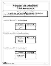 Numbers And Operations Math Assessments Grade 4 Math Lesson Plans Math Assessment Free Math Worksheets