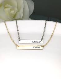 Mama Necklace Mother S Day Necklace Mother S Day Etsy Bar Necklace Personalized Bar Necklace Mom Necklace