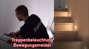 Treppenleuchten müssen daher unbedingt auch den anfang und das ende der treppe im blick haben. Treppenbeleuchtung Mit Bewegungsmelder Montage Teil 2 2 Youtube
