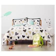 Black And White Kids Bedding Hello Hearts Comforter Set Black White Pillowfort Target White And Gold Bedding Black Gold Bedroom Bed Comforters