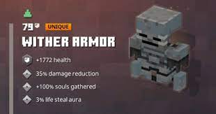 Wither armor is a set of armor in minecraft dungeons. Wither Armor Minecraft Dungeons Gamewith
