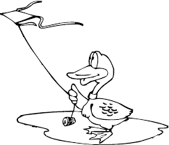 Duck Play Kite Coloring Pages For Kids F79 Printable Kites Coloring Pages For Kids