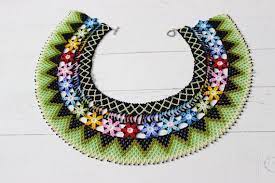 Beaded Necklace Huichol Necklace Beaded Bib Necklace Seed Etsy Beaded Necklace Beaded Bib Necklace Seed Bead Necklace
