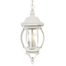 Acclaim Lighting Chateau Collection 3 Light Textured White Outdoor Hanging Lantern Light Fixture 5160tw The Home Depot