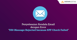 The recipient was rejected by the server because it does not allow relaying, chances are you need to check your outgoing mail server. 550 Message Rejected Because Spf Check Failed Lakukan Hal Berikut