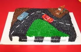 Car Birthday Cake For 4 Year Old Boy Easy Homemade Disney Cars Birthday Cake Cars Birthday Cake Cars Birthday Disney Cars Birthday