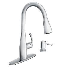 Moen brantford™ single handle pull out kitchen faucet in oil rubbed bronze /$329.13. Moen Essie Single Handle Pull Down Sprayer Kitchen Faucet With Reflex And Power Clean In C The Home Depot Canada