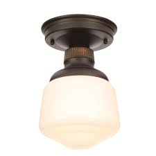 Maybe you would like to learn more about one of these? Hampton Bay Esdale 5 In 1 Light Oil Rubbed Bronze Semi Flush Mount With Milk Glass Shade Hjd8011a 2 The Home Depot