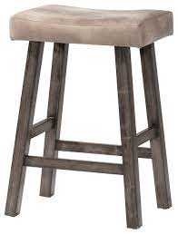 Buy wood bar stools at macys.com! Saddle Non Swivel Backless Stool Rustic Gray Wood Finish Transitional Bar Stools And Counter Stools By Hillsdale Furniture