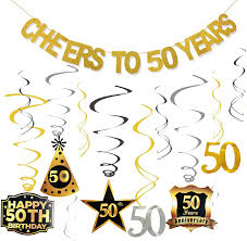 You want the favor to be special. Buy Guasslee 50th Birthday Party Decorations Kit Cheers To 50 Years Banner Swirls Set For Women Men 50th Birthday Party Decorations Online In Turkey B07d9dtjy2