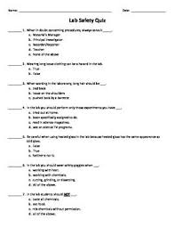 Lab Safety Quiz Lab Safety Lab Safety Rules Lab Safety Activities