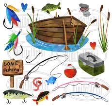 It looks like he's having fun, there's even a little butterfly fluttering around him! Watercolor Fishing Clipart By Digitalartsi Thehungryjpeg Com