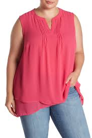 Dr2 By Daniel Rainn Split Neck Sleeveless Blouse Plus Size Nordstrom Rack