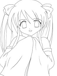 Anime Coloring Pages Cute Girls Coloring And Drawing