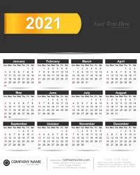 Free 2021 Calendar Vector Free Download