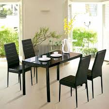 New 2 4 6 Faux Leather Chairs Set And Glass Table Set Kitchen Black Suit Home Unite Dining Glass Dining Table Set Glass Round Dining Table Glass Dining Table
