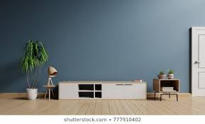 Tv Cabinet In Modern Empty Room On Wooden Floor And Wall Dark Background 3d Rendering Living Room Interior R Empty Room Living Room Interior Elegant Interiors