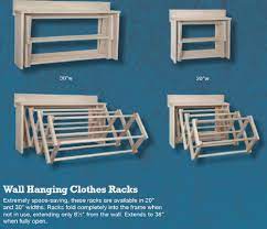Tangkula wall mounted laundry drying rack, stainless steel 8 rods collapsible drying rack, home folding drying rack, expandable wall mount laundry clothes drying rack, 34x24.5x8.5, 60lb capacity. Wall Mounted Wooden Drying Racks Clotheslines Com