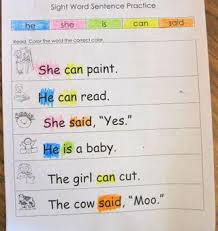 Direct him to point to the word he reads. Literacy Center Activity Sight Word Review Sight Words Kindergarten Activities Sight Words Kindergarten Word Practice