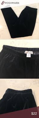 Dress Barn Pull On Black Velvet Pants Pair Of Dress Barn Black Velvet Pull On Pants In Slim Fit Pants Are N Black Velvet Pants Velvet Pants Dress Barn Dresses