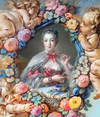 Vintage ceramic porcelain dresser doll madame pompadour blue dress trinket box. Mme De Pompadour The Most Elegant Women Of The Rococo Period