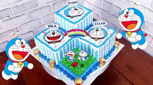 Kali ini req kue ulang tahun dengan karakter doraemon 3d. Kue Ulang Tahun Tingkat Sudut Doraemon Youtube