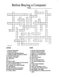 Buying A Computer Crossword Puzzle Crossword Puzzle Crossword Puzzle