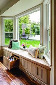 Consider placing a mirror near a window to reflect outside light in, like the beau mirror with. Bay Window Ideas Living Room