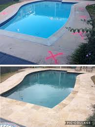 See more ideas about pool coping, pool, cool pools. Before After From A Concrete Deck And Coping To Travertine Deck Coping Stones And A New Resurface C Pool Remodel Travertine Pool Decking Pool Renovation