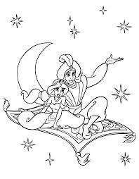 Aladdin magic carpet coloring page. Walt Disney Coloring Pages Princess Jasmine Prince Aladin Carpet Walt Disney Figuren Foto 38760491 Fanpop
