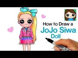 Jojo with the bow bow. How To Draw Wengie Easy Chibi Famous Youtuber Youtube Drawing For Kids Jojo Siwa Doll Cute Girl Drawing