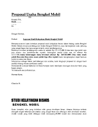 4 contoh proposal usaha lengkap 1. Doc Proposal Usaha Bengkel Mobil Khairus Soleh Academia Edu