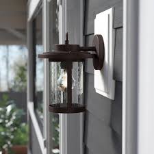Wrought Studio Sandin 1 Light Outdoor Wall Sconce Reviews Wayfair