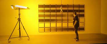 Come Across This Interesting Monochromatic Lighting In The Netflix Tv Series Abstract Olafur Eli Olafur Eliasson Olafur Eliasson Light Light Art Installation