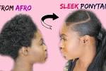 Side Part Sleek Ponytail Natural Hair