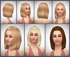 New hair mesh · johnson hair kids by sonyasimscc at tsr. Straight Bob Hair Female At Birksches Sims Blog Sims 4 Updates